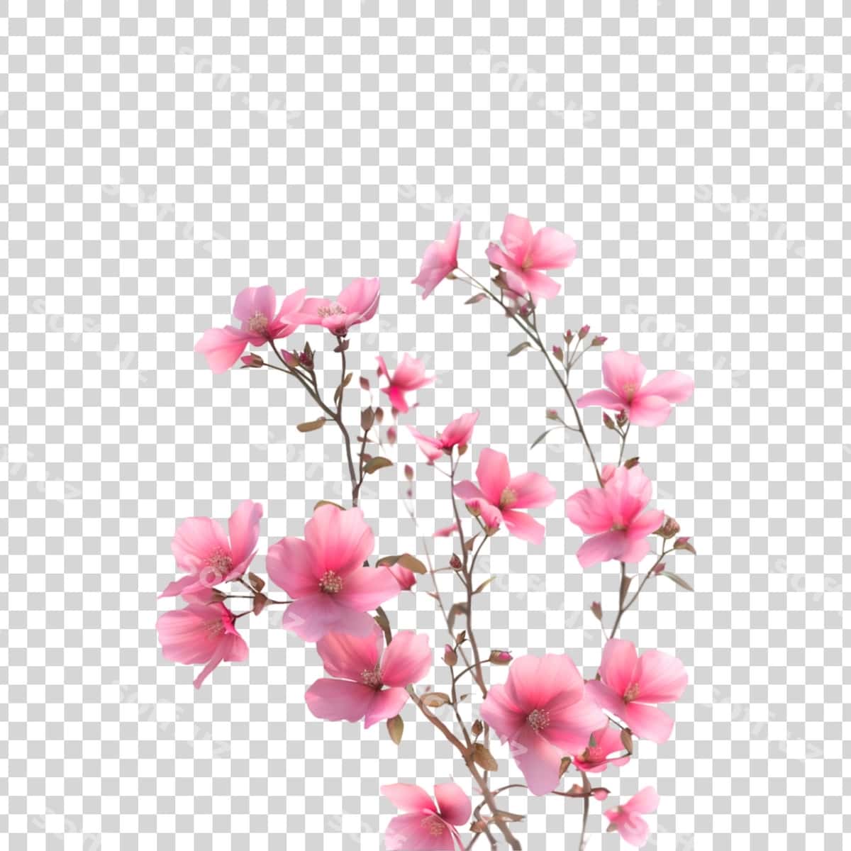 Pushti gullar oq fon | Pink flowers white background 1