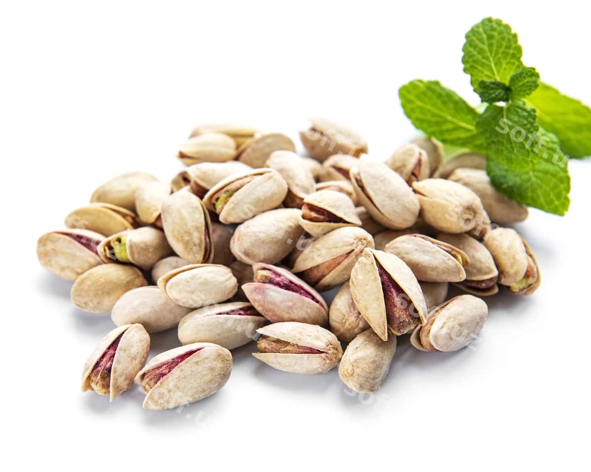 Fistiklar oq fonda ajraltirilgan | Pistachios nuts isolated white background 1