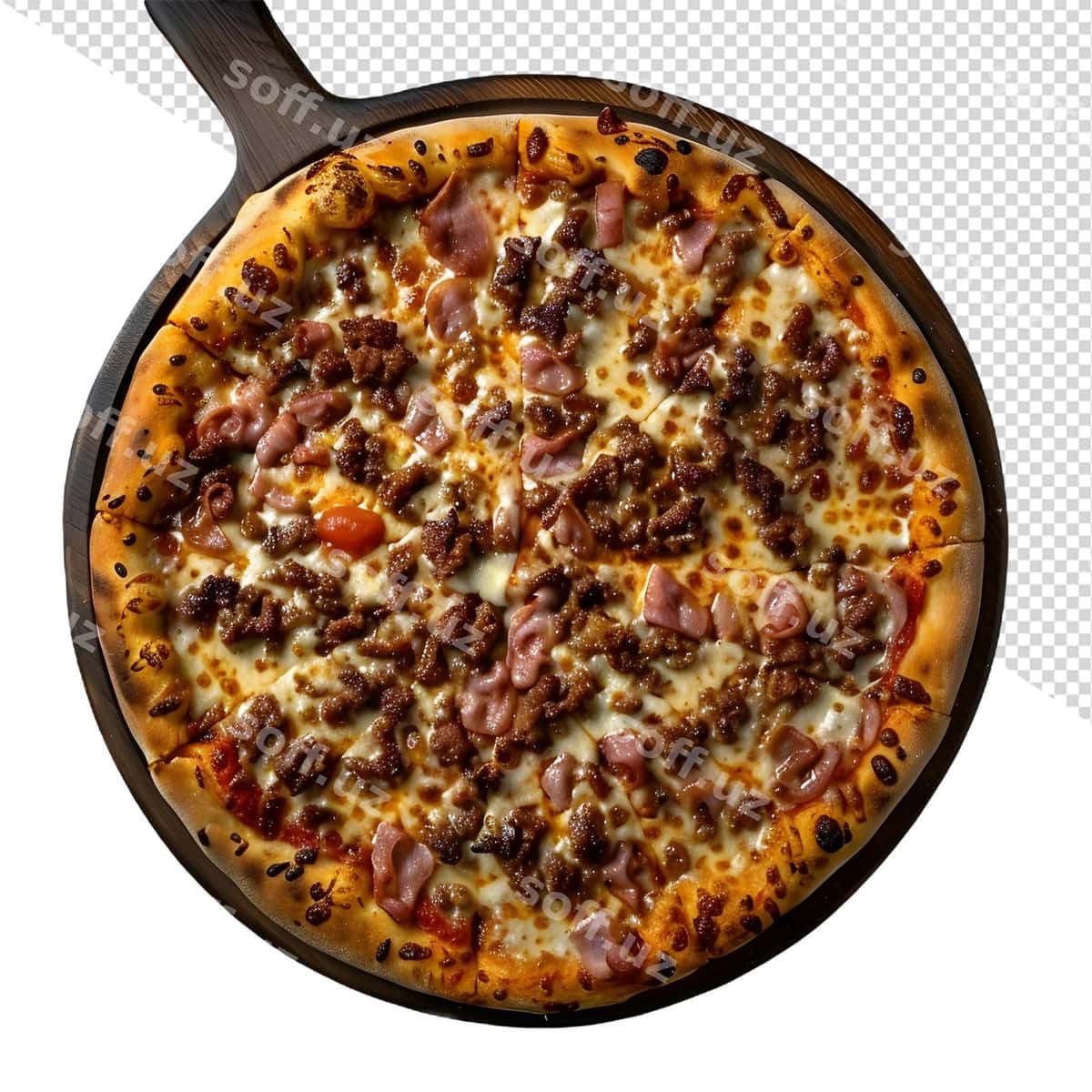 Pitsa bacon bilan, bacon qiling | Pizza with bacon bacon it 1