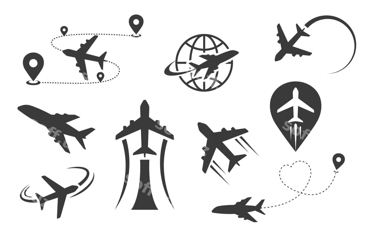 Samolyot ikonasi samolyot belki vektori | Plane icon airplane symbol vector 1