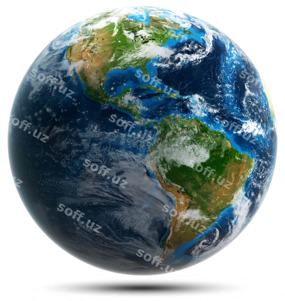 Yer sayyorasi dunyo xaritasi izolyatsiya qilingan | Planet earth globe world map isolated 1