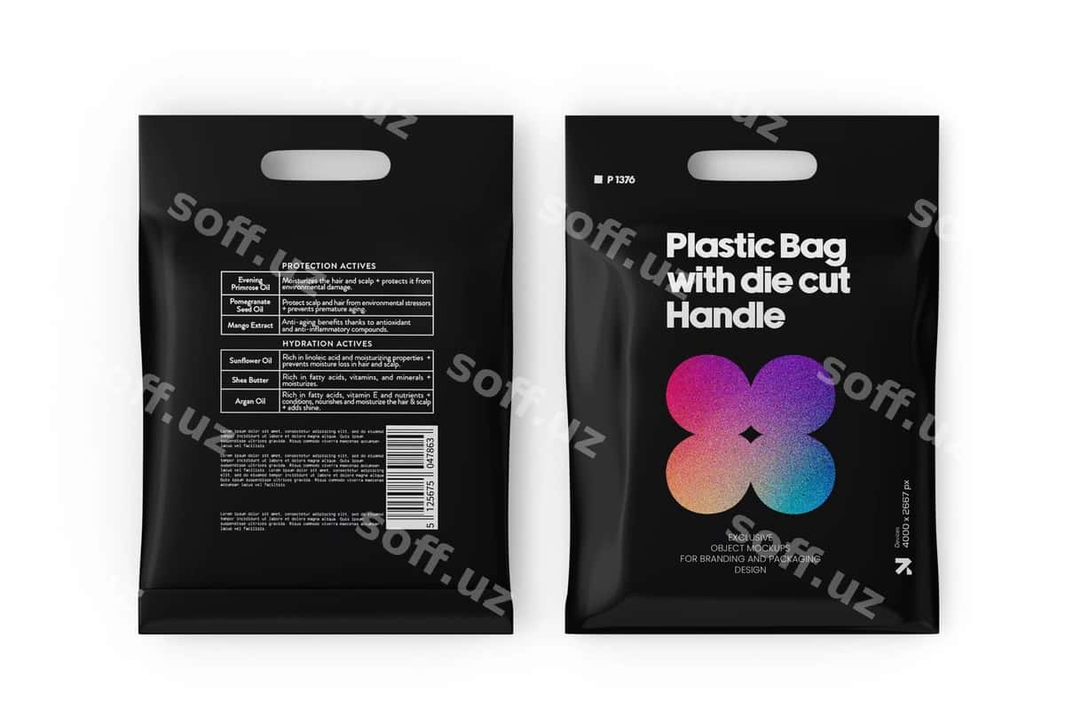 Plastik sumka namunasi | Plastic carrier bag mockup 1