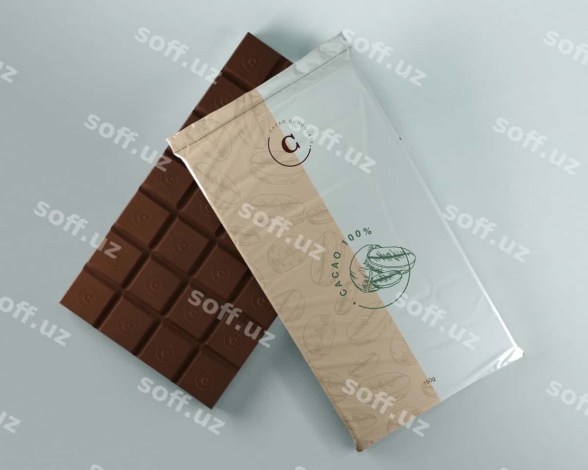 Plastik o'rab shokolad blok | Plastic wrapping chocolate tablet 1