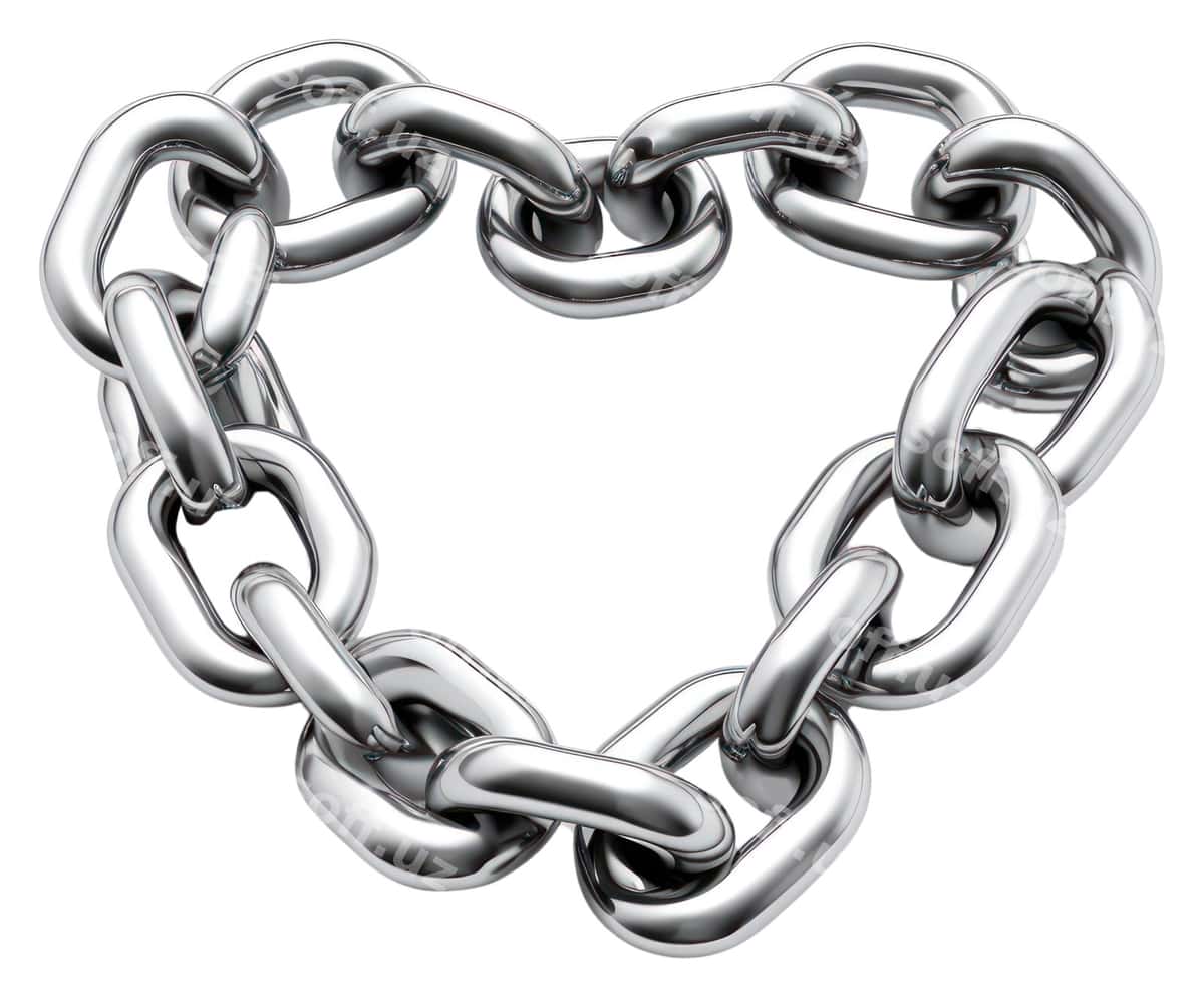Png yurak zanjir sohibi kumush | Png heart chain jewelry silver 1