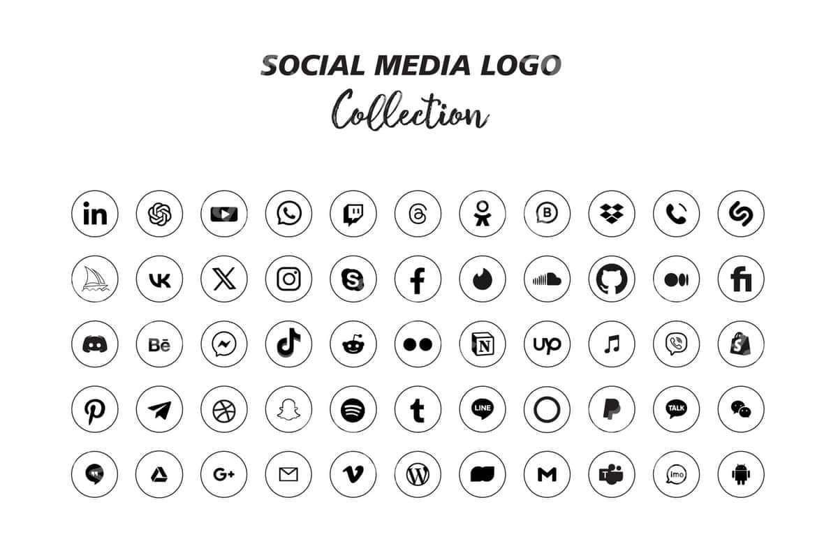 Mashhur ijtimoiy tarmoqlar ikonkalari | Popular social media icons 1