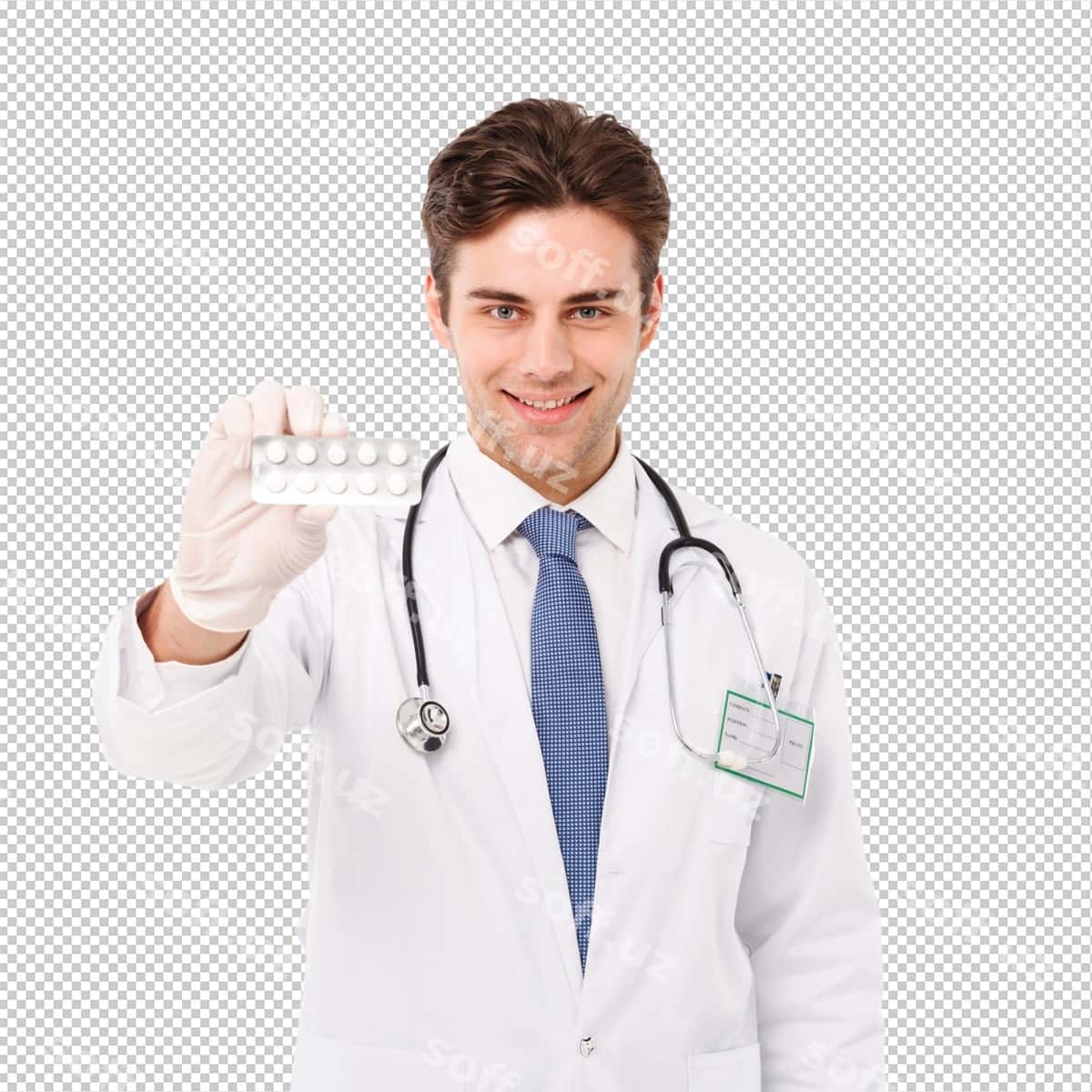 O'zbekcha tarjima: | Portrait confident young male doctor 1