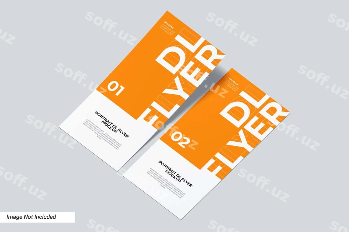Portret dl flayer maketi | Portrait dl flyer mockup 1