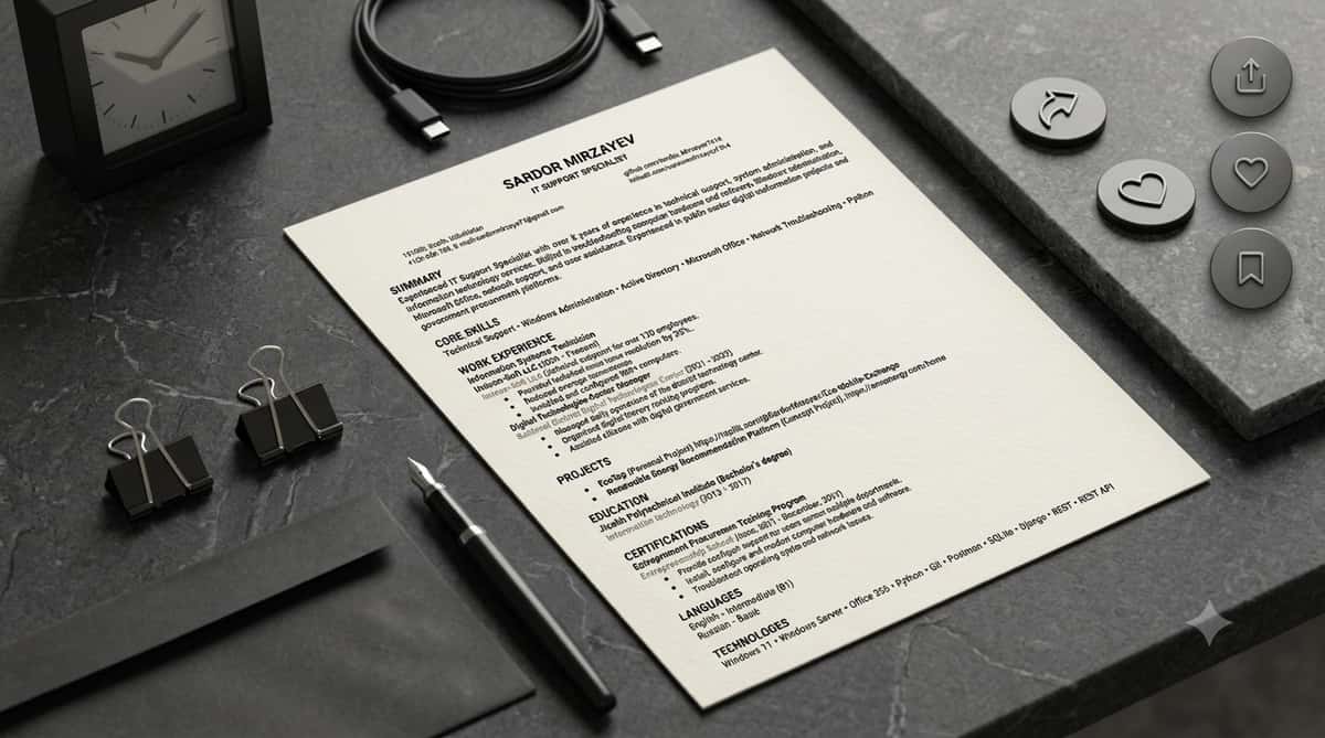 ATS Resume Kit 2026 – Professional CV, Cover Letter (Xalqaro standartlarga mos) 1