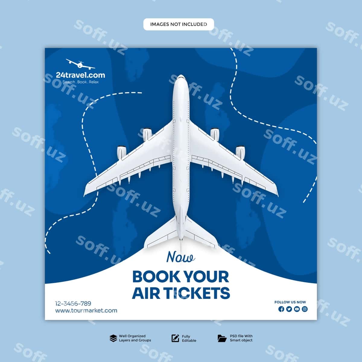 Poster chiptangizni bron qiling havasko'chaga bilet oling | Poster book your ticket your air show 1
