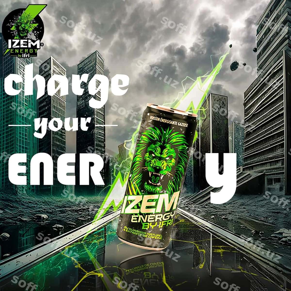 Afisha ki yozilgan «Energiyangizni zaryad qiling» | Poster that says charge your energy it 1