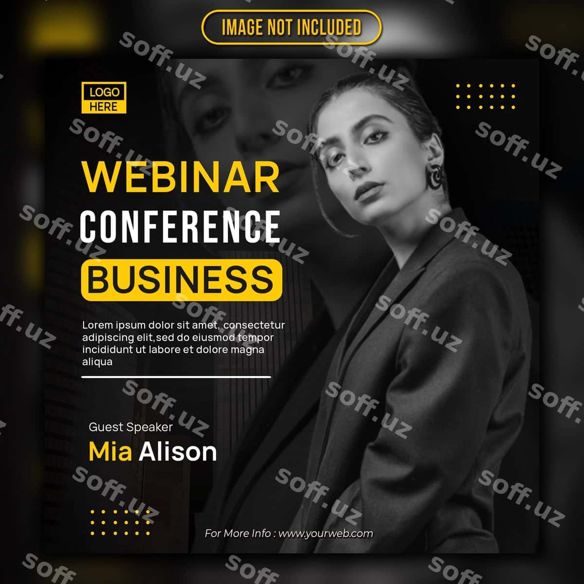 Poster vebinar konferensiyasi biznes | Poster webinar conference business 1