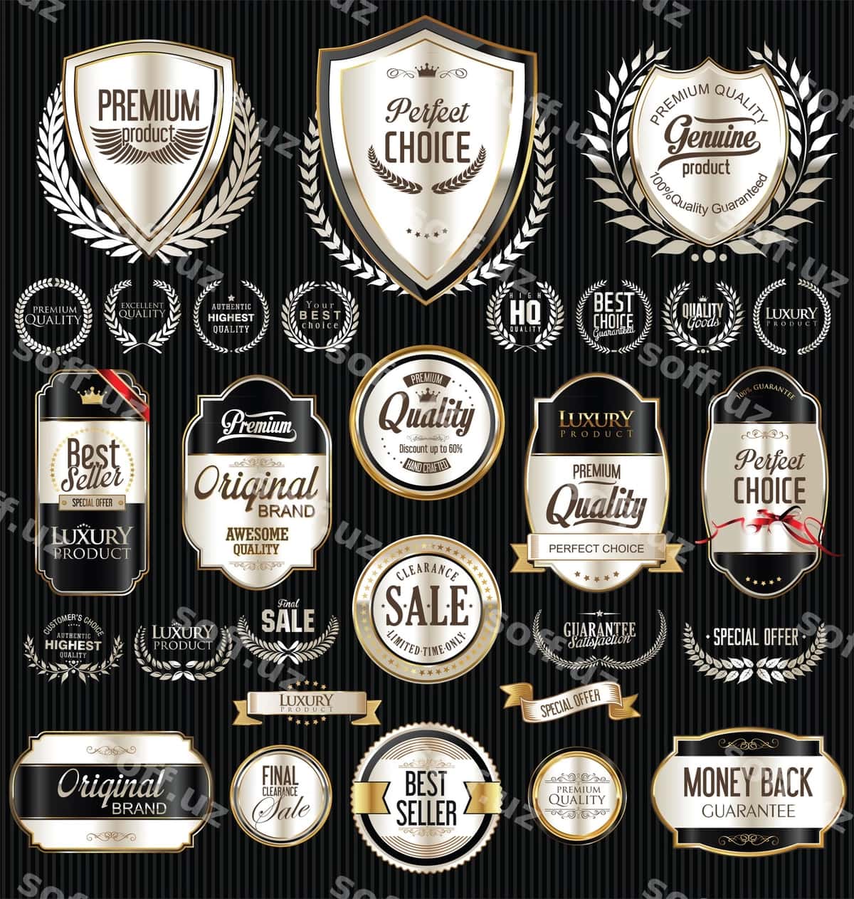 Premium hasharot kumush retro badjlar | Premium luxury silver retro badges 1