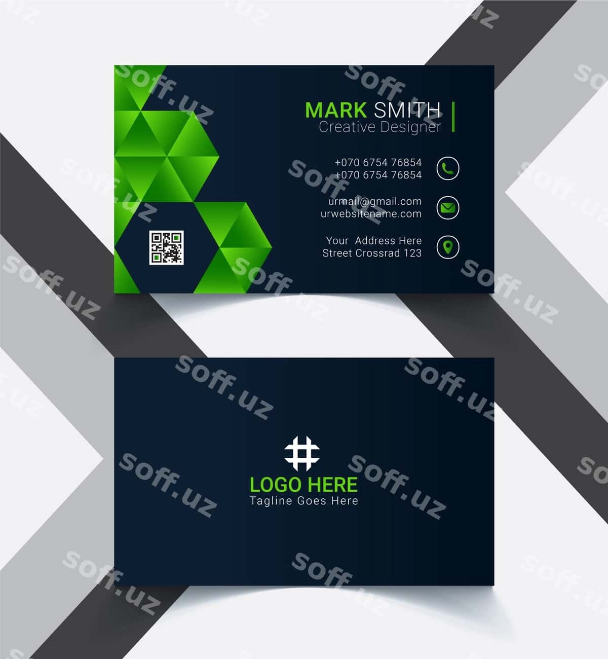 Professional biznes karta shabloni | Professional business card template 1