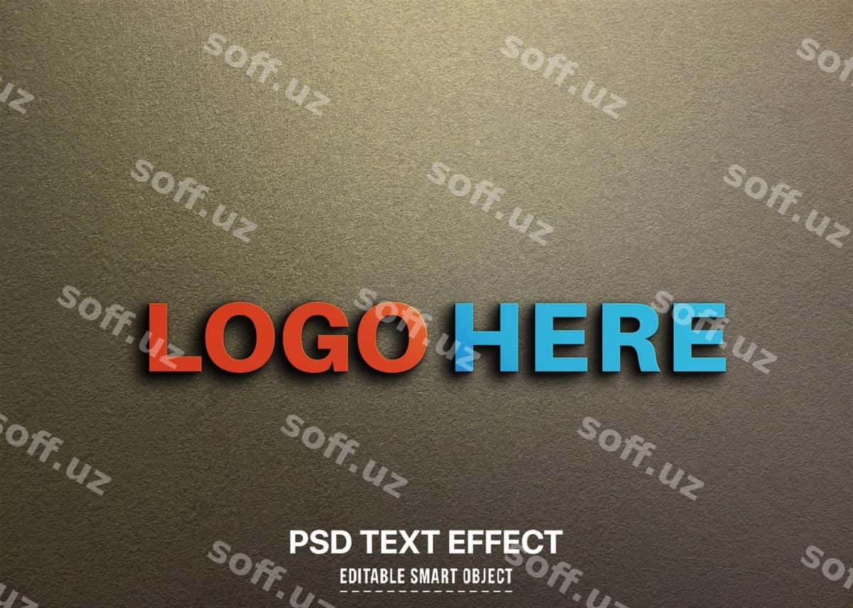 Psd 3d logo namuna | Psd 3d logo mockup 1