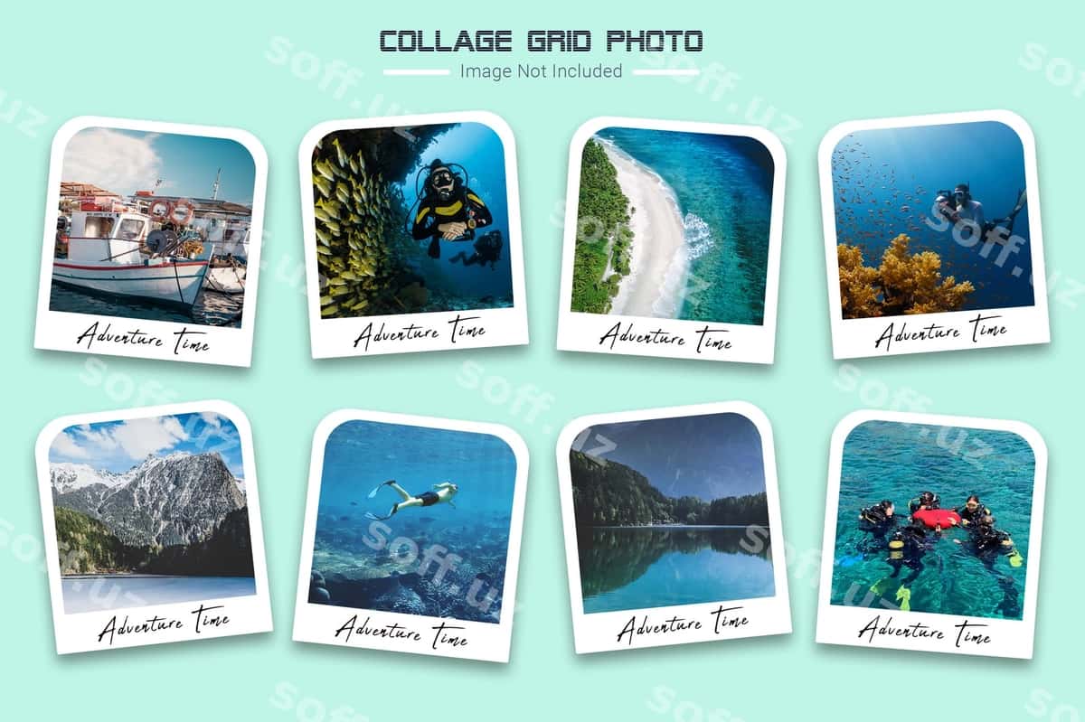 Psd kollej foto freym namunasi | Psd collage photo frame mockup 1