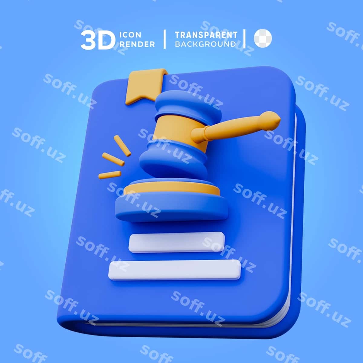 Psd qonun kitobi 3d illustratsiyasi | Psd law book 3d illustration 1