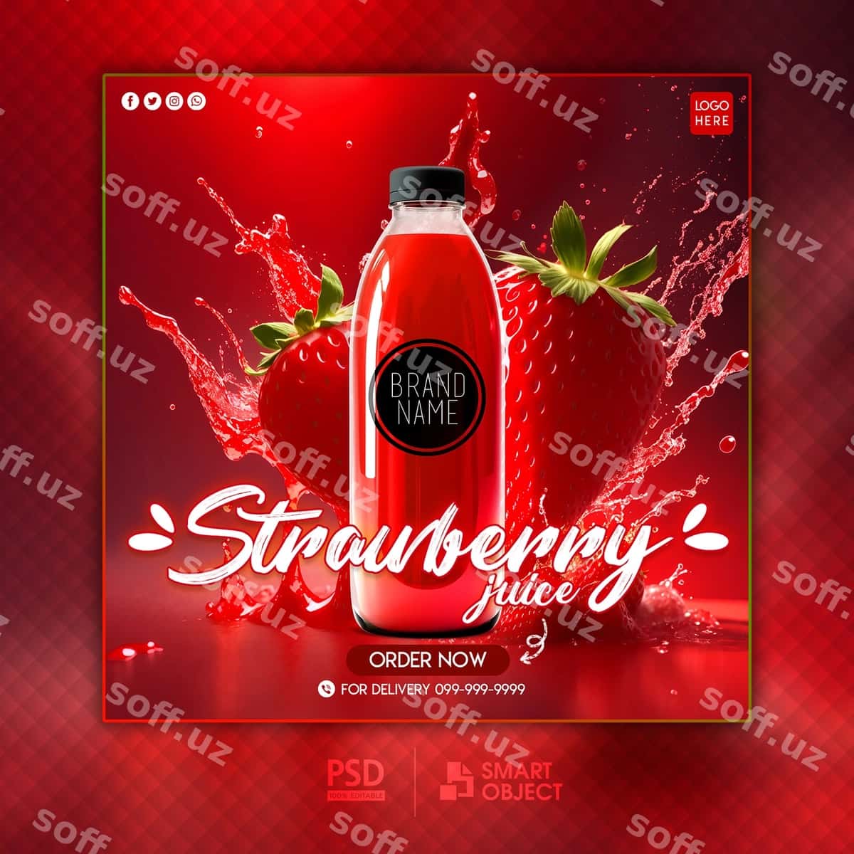 Psd ijtimoiy media banner post shabloni | Psd social media banner post template 1
