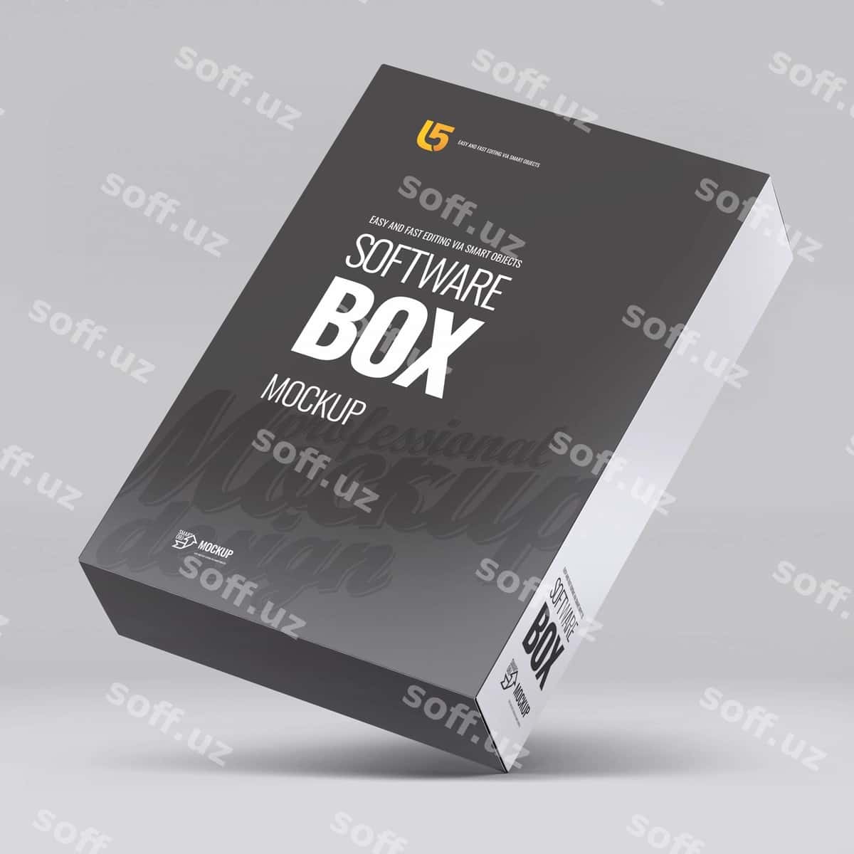 Psd dastur qutcha namunasi | Psd software box mockup 1