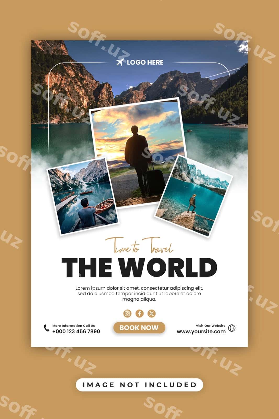 Psd sayohat agentligi biznes flyer shabloni | Psd travel agency business flyer template 1