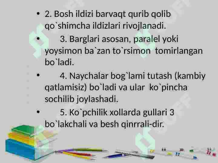 Bir urug’ pallalilar sinfi 4