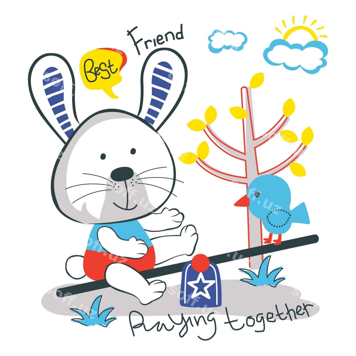 Bog' bonuq duchman kartunlari | Rabbit bird funny animal cartoon 1