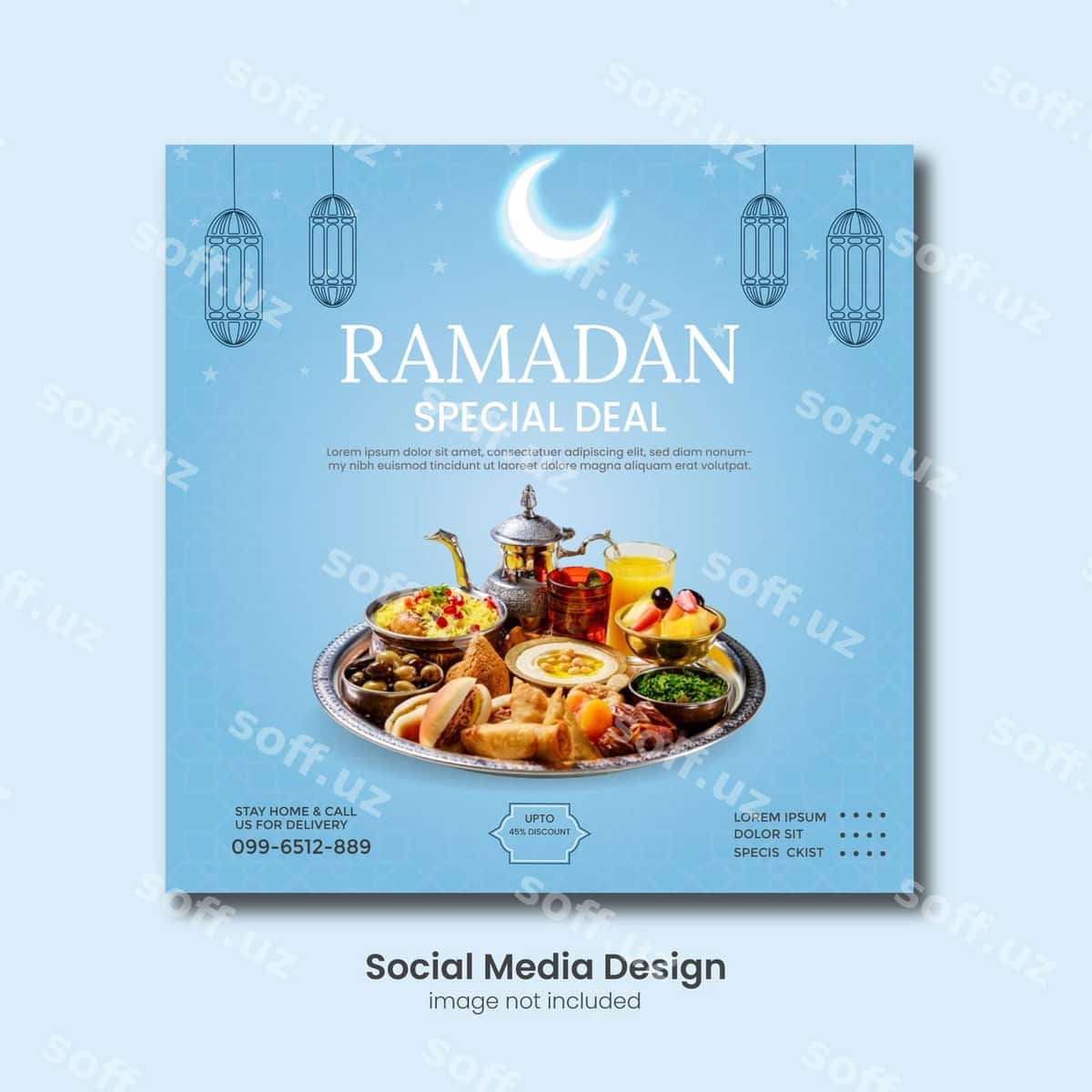 Ramazon ijtimoiy post dizayni | Ramadan social post design 1