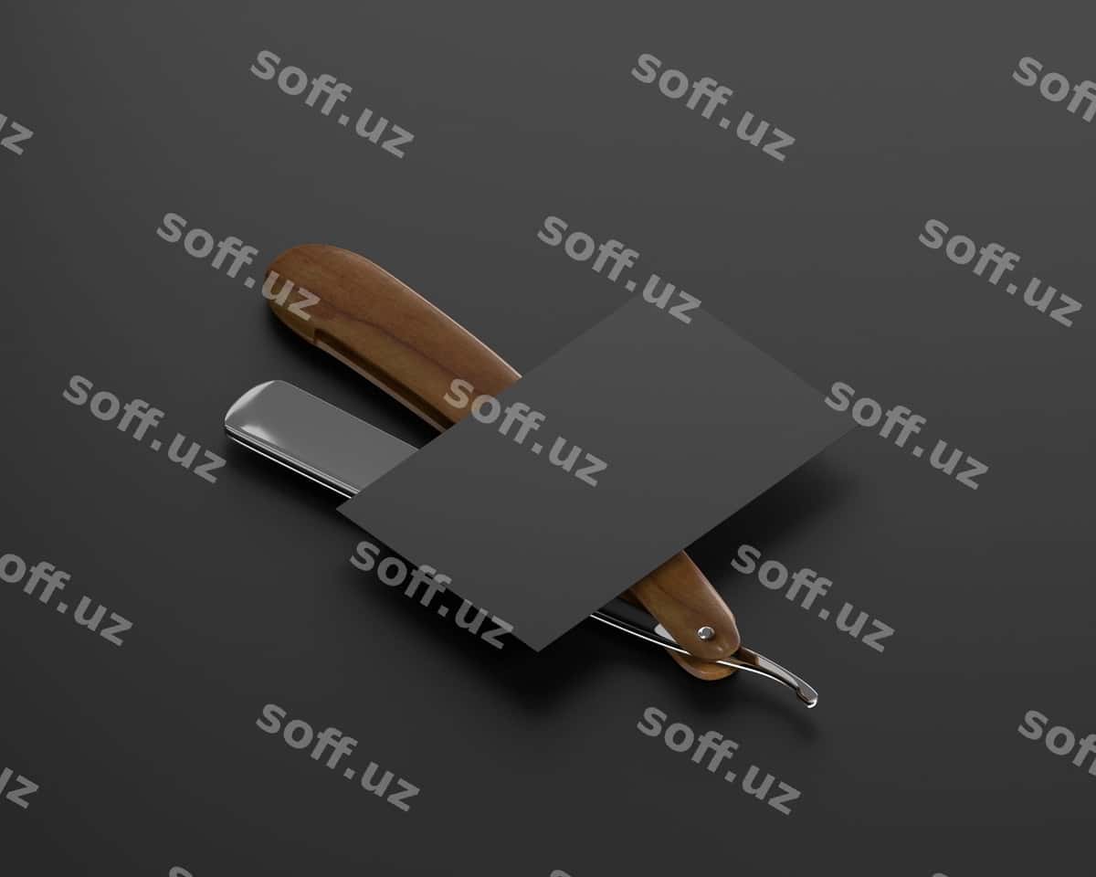 Rbarbershop baner mockup dizayni | Rbarbershop banner mockup design 1