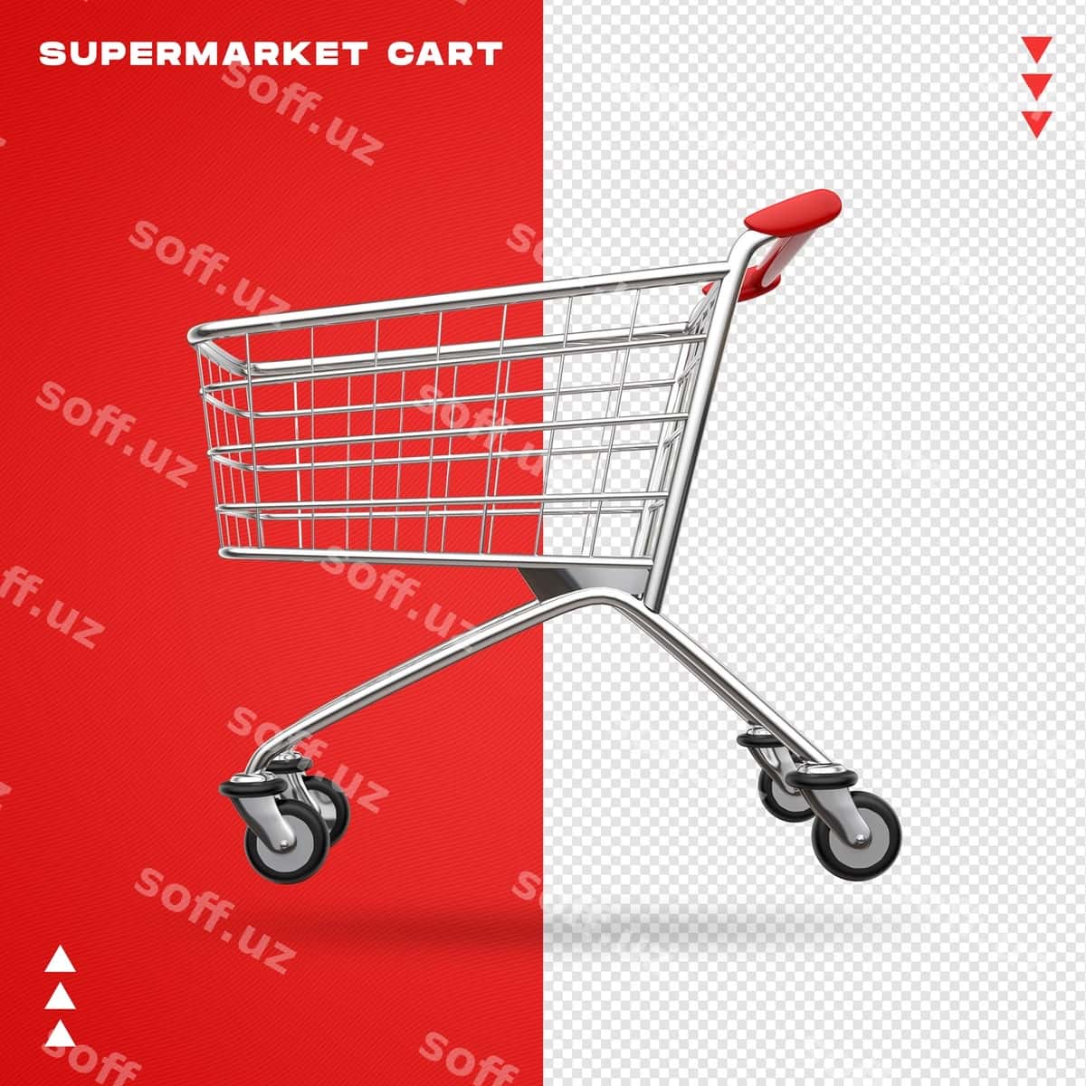 Haqiqiy 3D supermarket savati | Realistic 3d supermarket cart 1