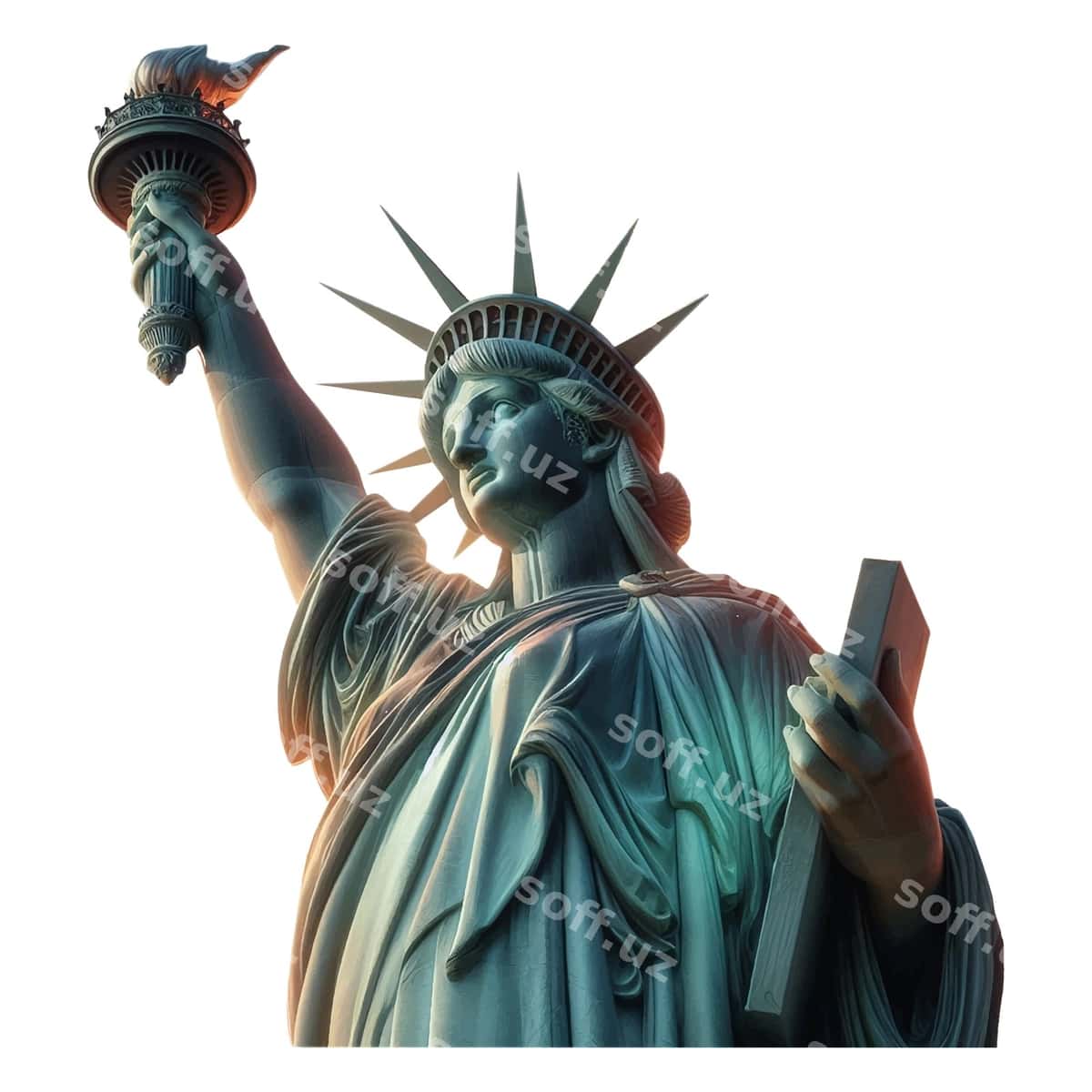 Ozodlik haykali haqiqiy vektor tasviri | Realistic vector image statue liberty 1