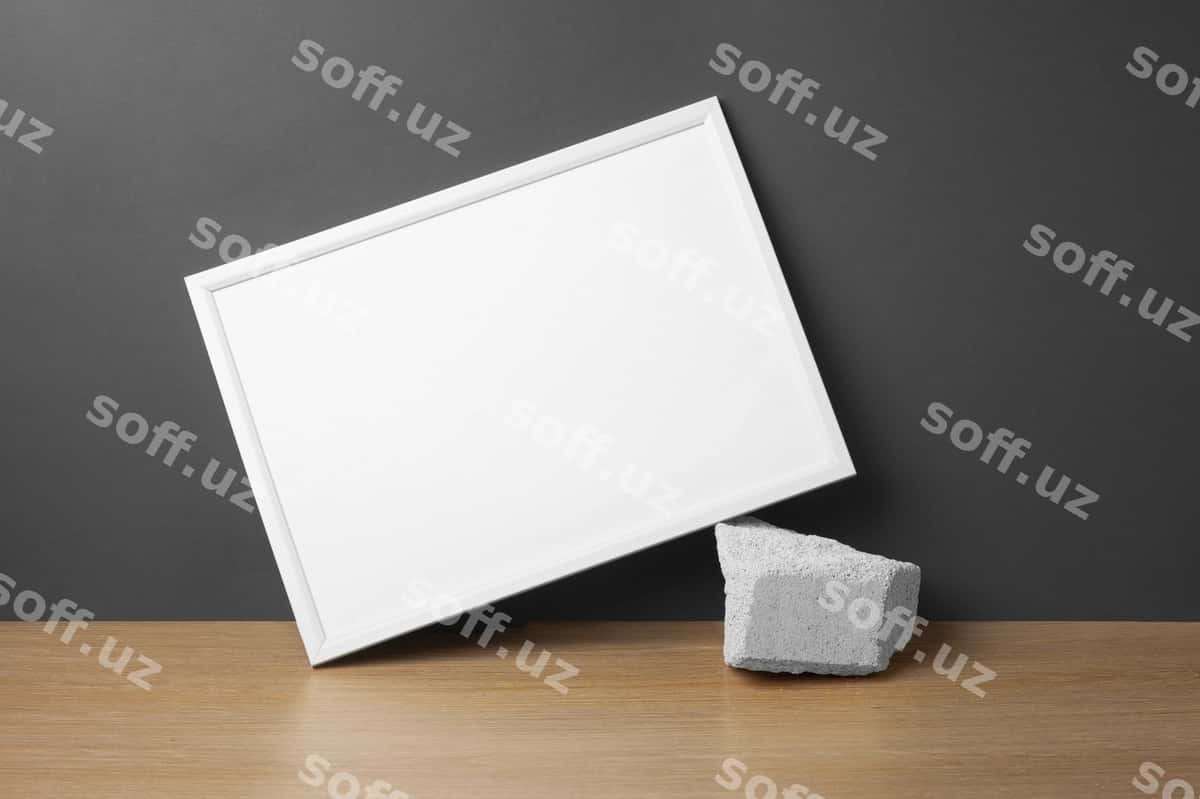 Qizil ramka namuna dizayni | Red frame mock up design 1