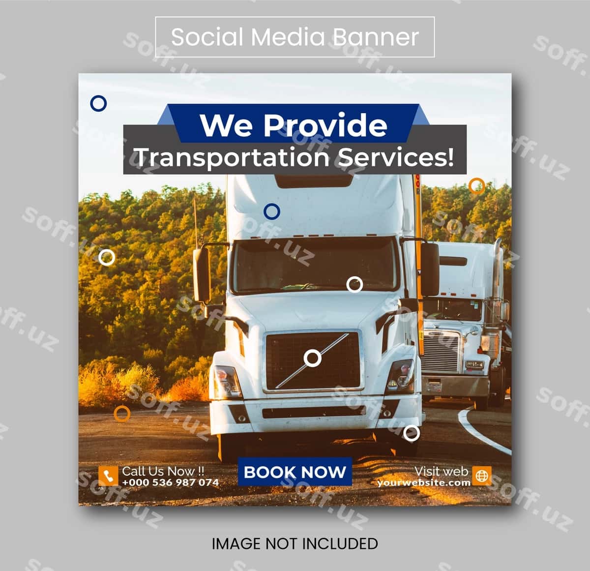 Ijara mashina post banneri dizayn shabloni | Rent car post banner design template 1