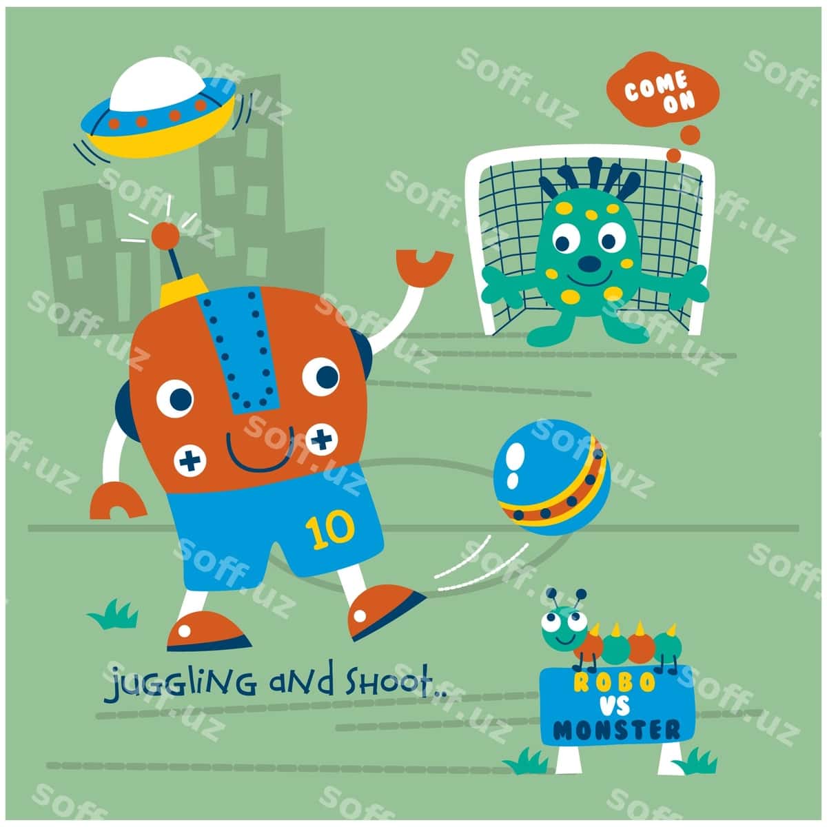 Robot futbol oyniyotgan gulismiq karyatura | Robot playing soccer funny cartoon 1