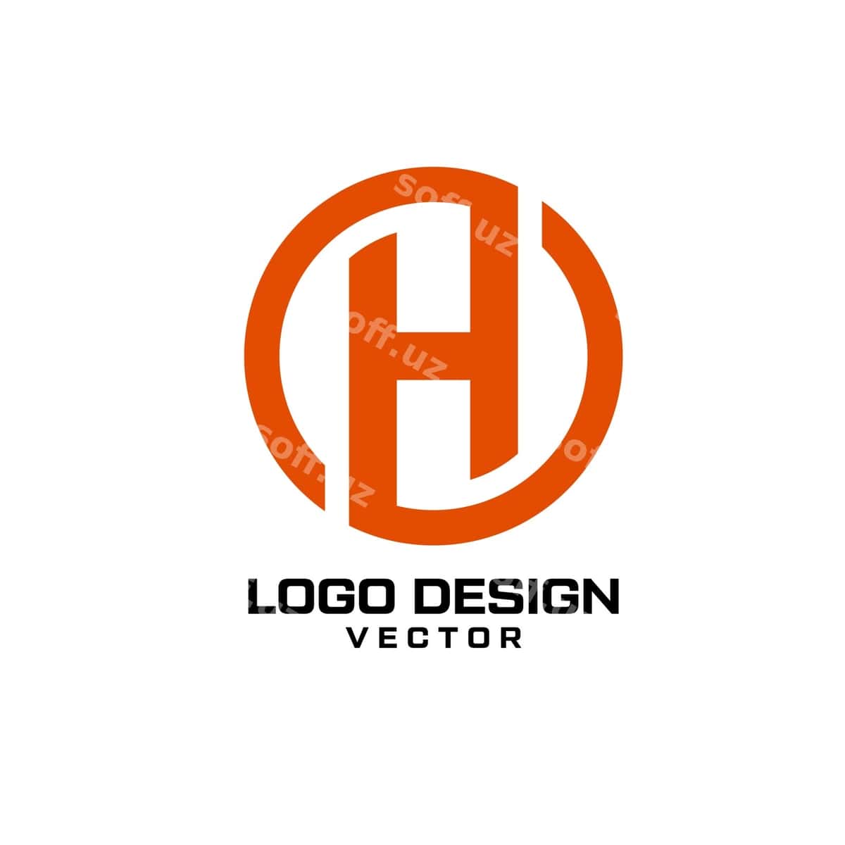 Doira H harfi logotip shabloni | Round h letter logo template 1