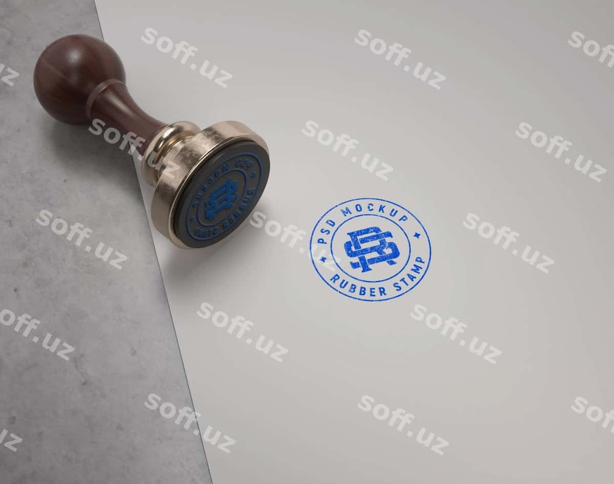 Qog'ozliq chizma varaq | Rubber stamp mock up paper 1