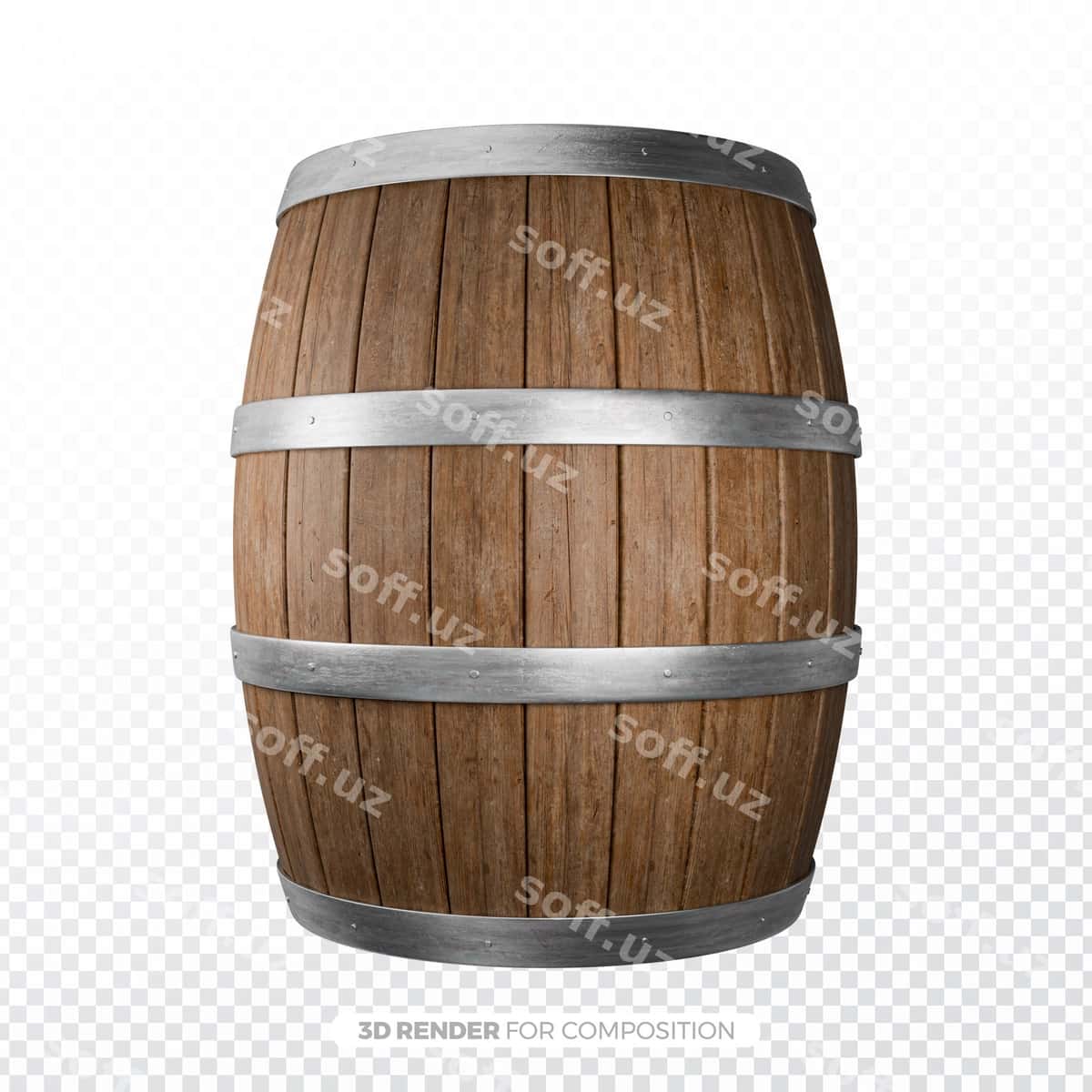 Dehqoniy yongʻoqlar aravasining kompozitsiyasi | Rustic wooden barrel composition 1