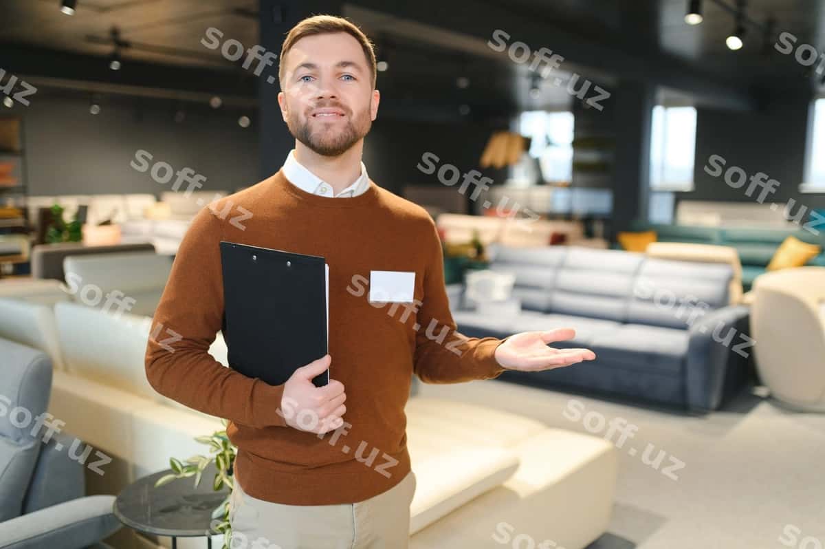 Sotuvchi uy mebellari do'koni | Salesman home furnishings store 1