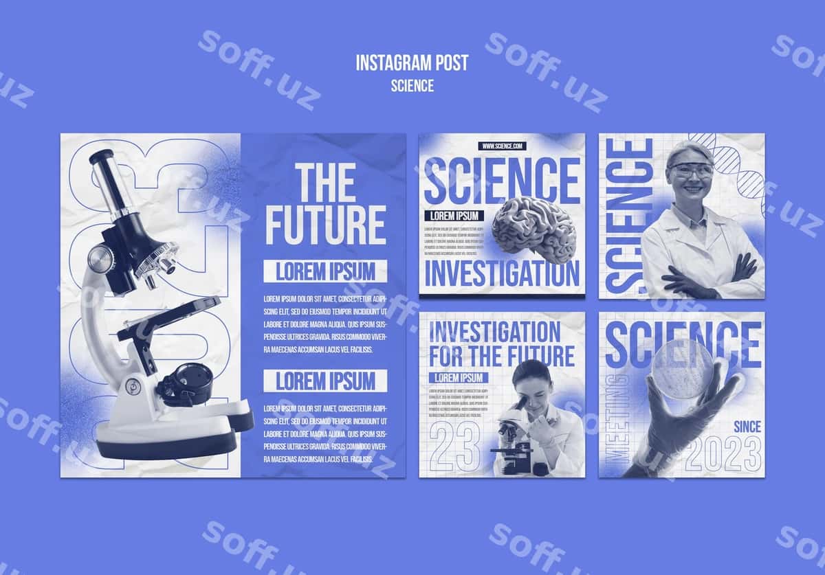 Ilmiy dizayn shabloni | Science design template 1