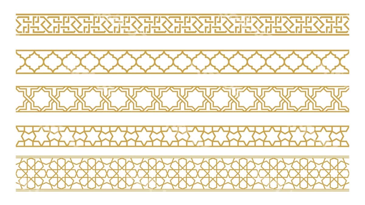 Uzilmas bezavar ramka chegara | Seamless ornamental frame border 1