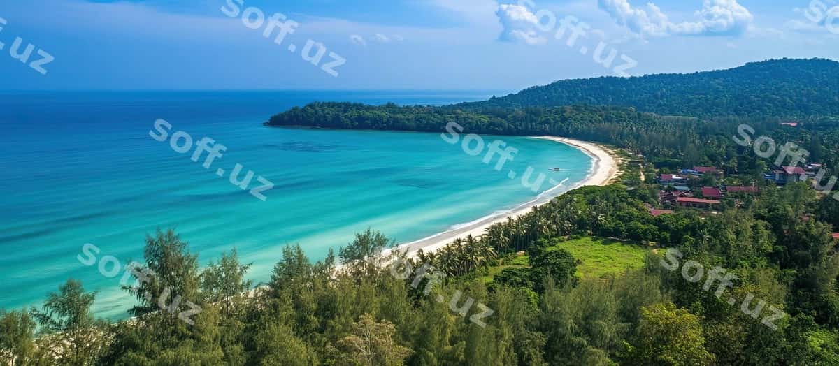 Tinсh tropik peshkent hosilati | Serene tropical beachscape 1