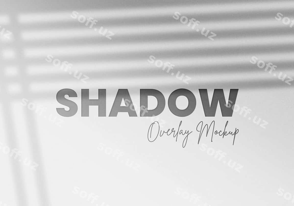 Derazadan soya ustki qismi effekti maketi | Shadow overlay effect mockup from window 1