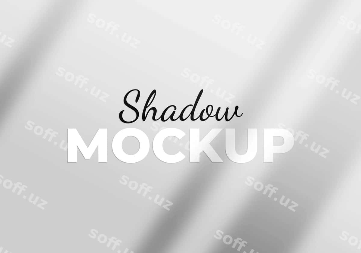 Soya qatlamli namuna PSD | Shadow overlay mockup psd 1