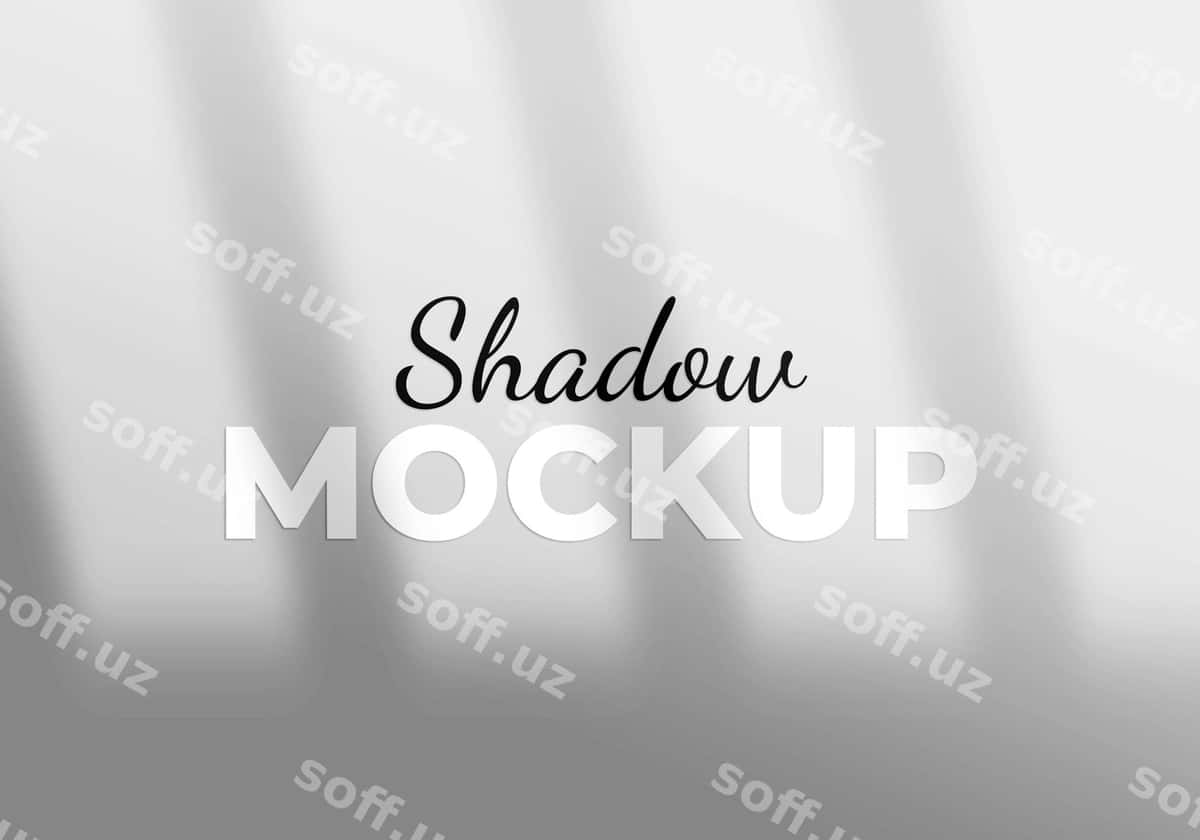 Soya qoplamasi maketi | Shadow overlay mockup 1