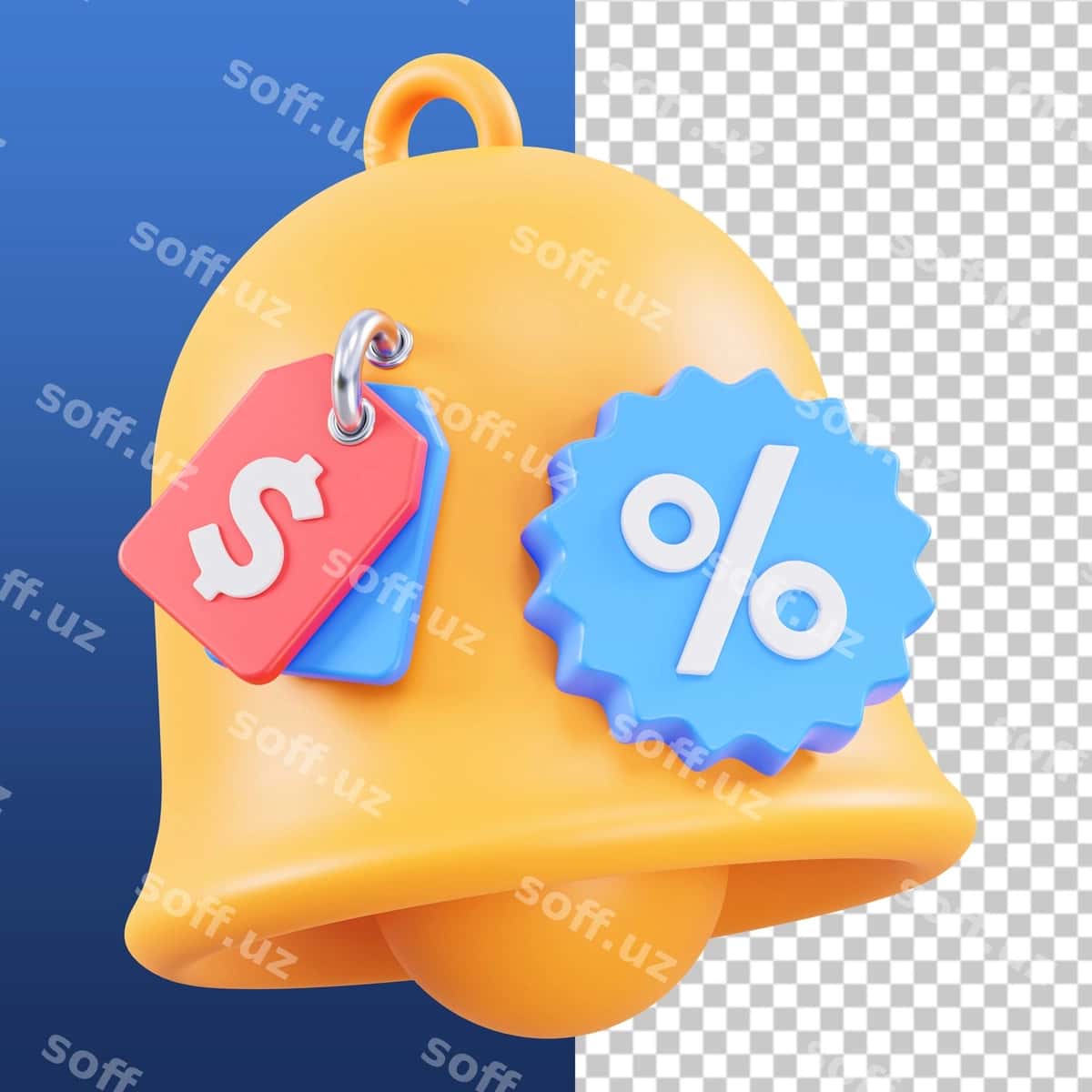 Xarid bildirishnomalari 3d illustratsiyasi | Shopping notifications 3d illustration 1