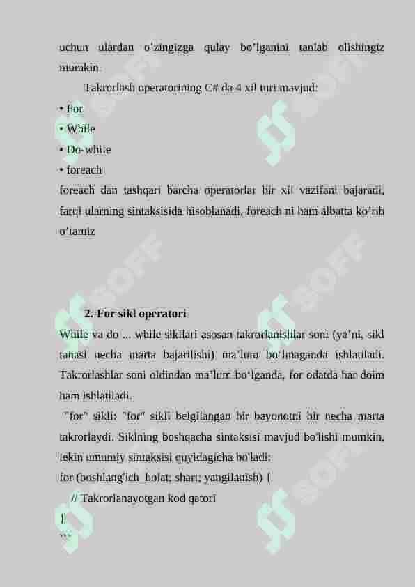 SIKL OPERATORLARI 3