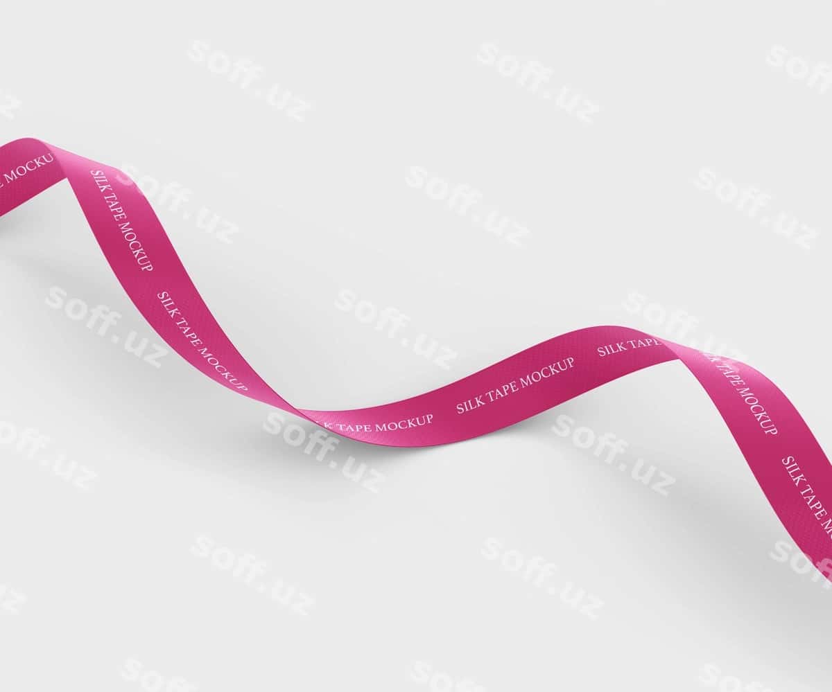 Ipak lenti namuna PSD shablon | Silk tape mockup psd template 1