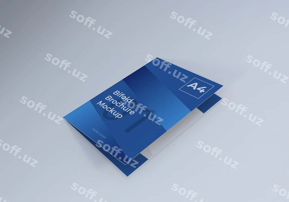 Oddiy ikki varaqli broshyur shabloni | Simple bifold brochure template 1