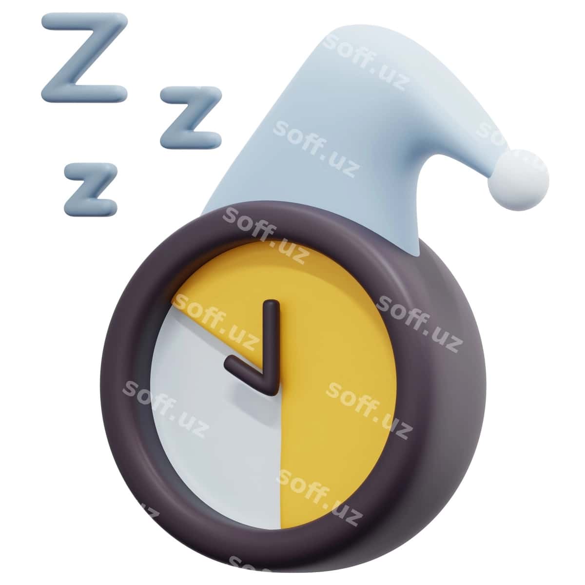 Uyi 3d render ikon illyustratsiyasi | Sleep 3d render icon illustration 1