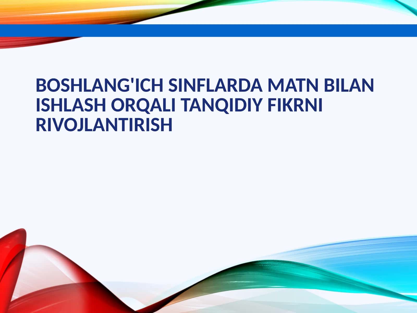 Tanqidiy fikrlash 1