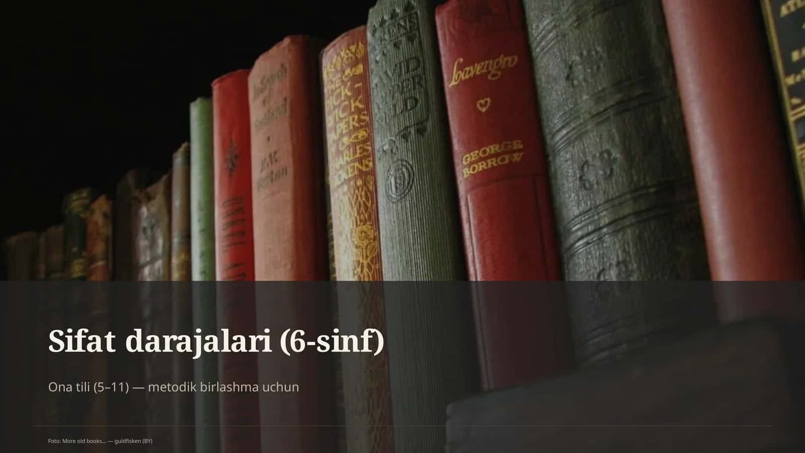 Sifat darajalari (6-sinf) 1