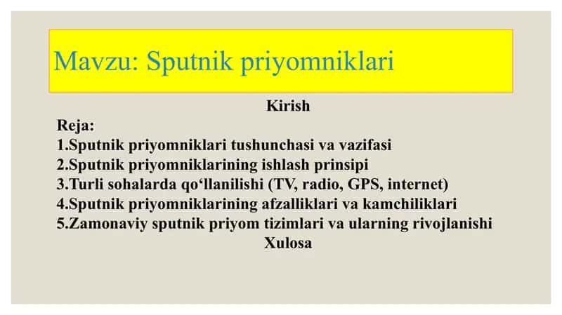 Sputnik priyomniklari 1